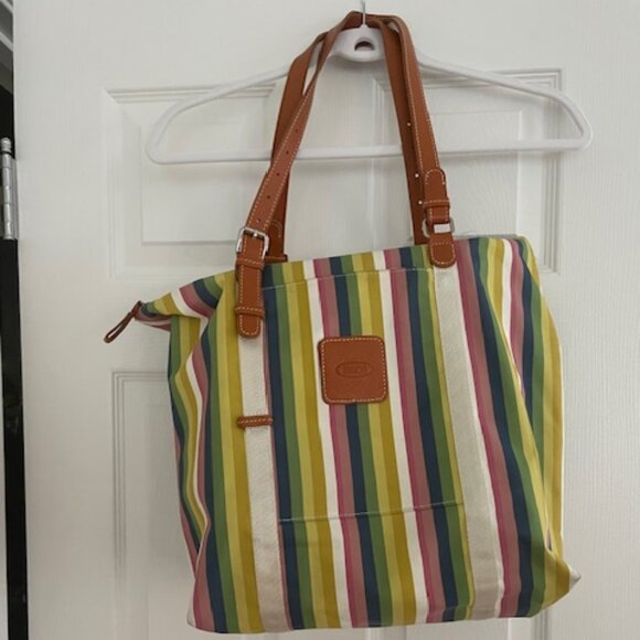 BRIC'S  Milano 2 in 1 Pastel Striped Tote - Picture 1 of 5